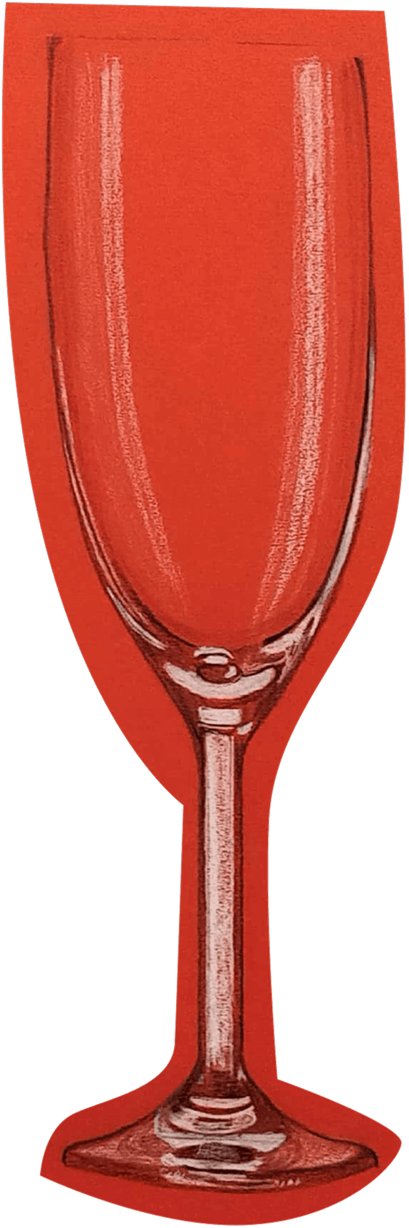 Illustration eines Sektglases